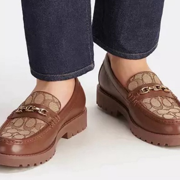 Coach Brown and Tan Men's Loafers - Picture 1 of 4